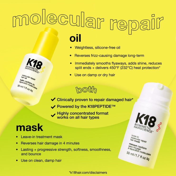 PROMO 2 x K18 ulje 30 ml + K18 maska za molekularnu obnovu 15 ml GRATIS