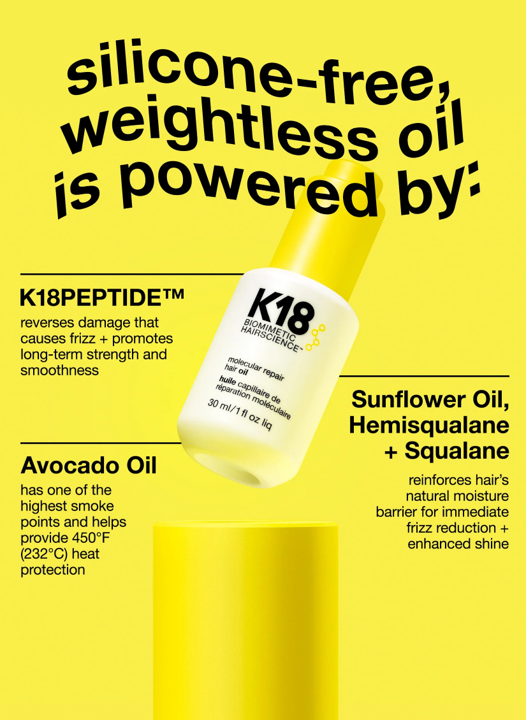 K18 ulje za molekularnu obnovu kose, 30 ml
